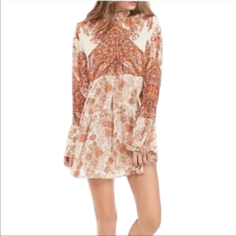 Free People Lady Luck Long sleeve tunic-mini dress